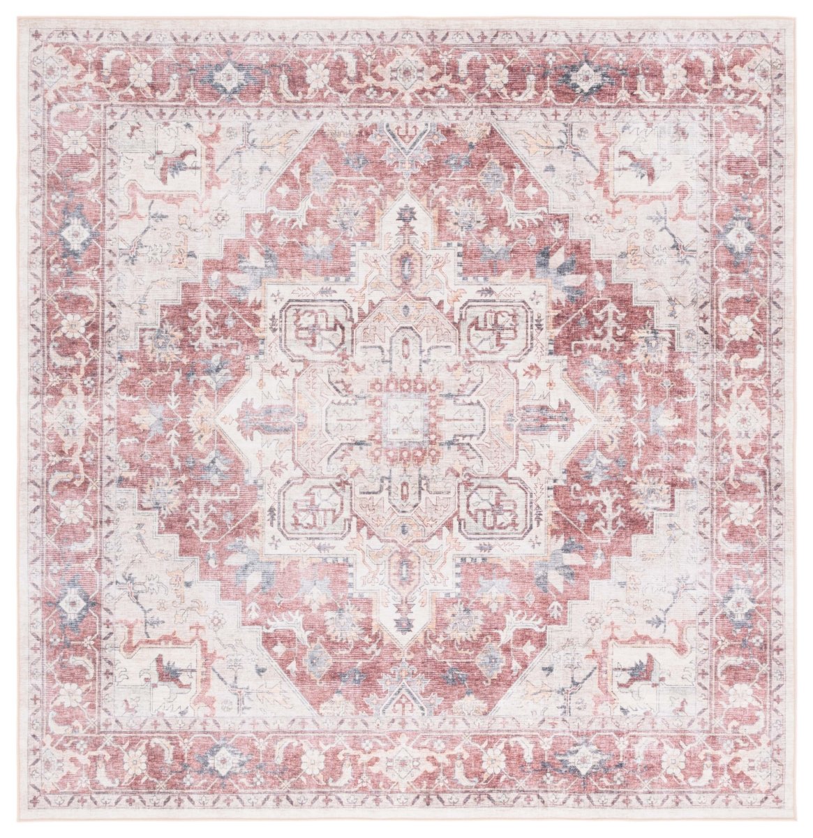 Safavieh Arizona Arz523Q Rust/Beige Rug.