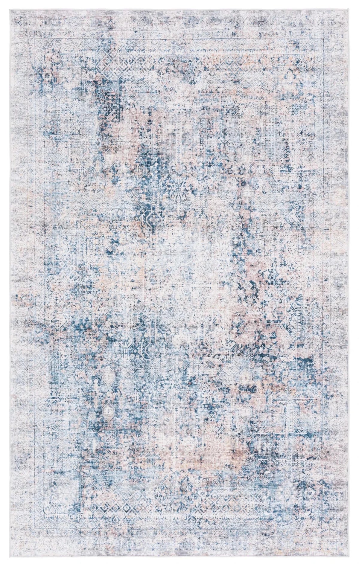 Safavieh Arizona 4'-0" x 6'-0" Rug in Navy / Beige