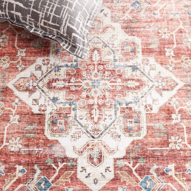 Safavieh Arizona Arz556Q Rust/Gold Rug.