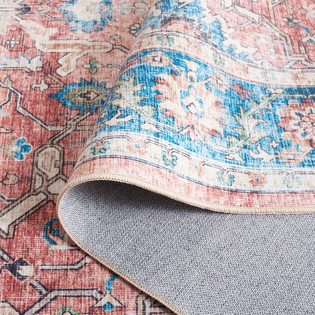 Safavieh Arizona Arz559Q Rust/Aqua Rug.