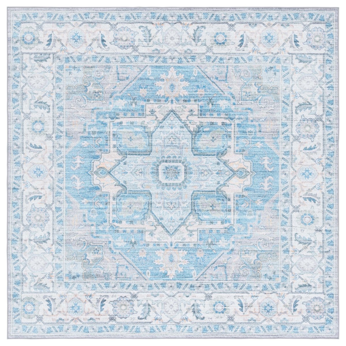 Safavieh Arizona Arz913B Grey/Turquoise Rug.