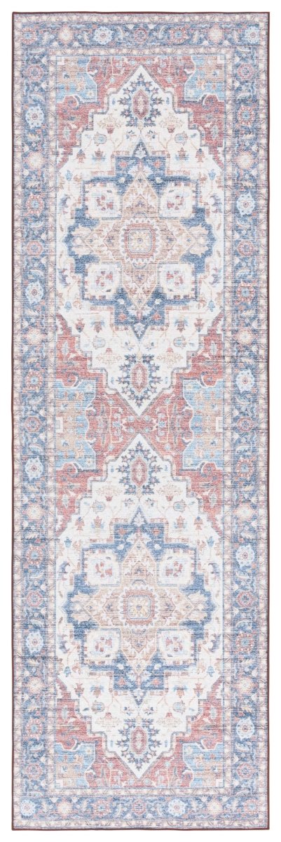 Safavieh Arizona Arz913Q Rust/Blue Rug.
