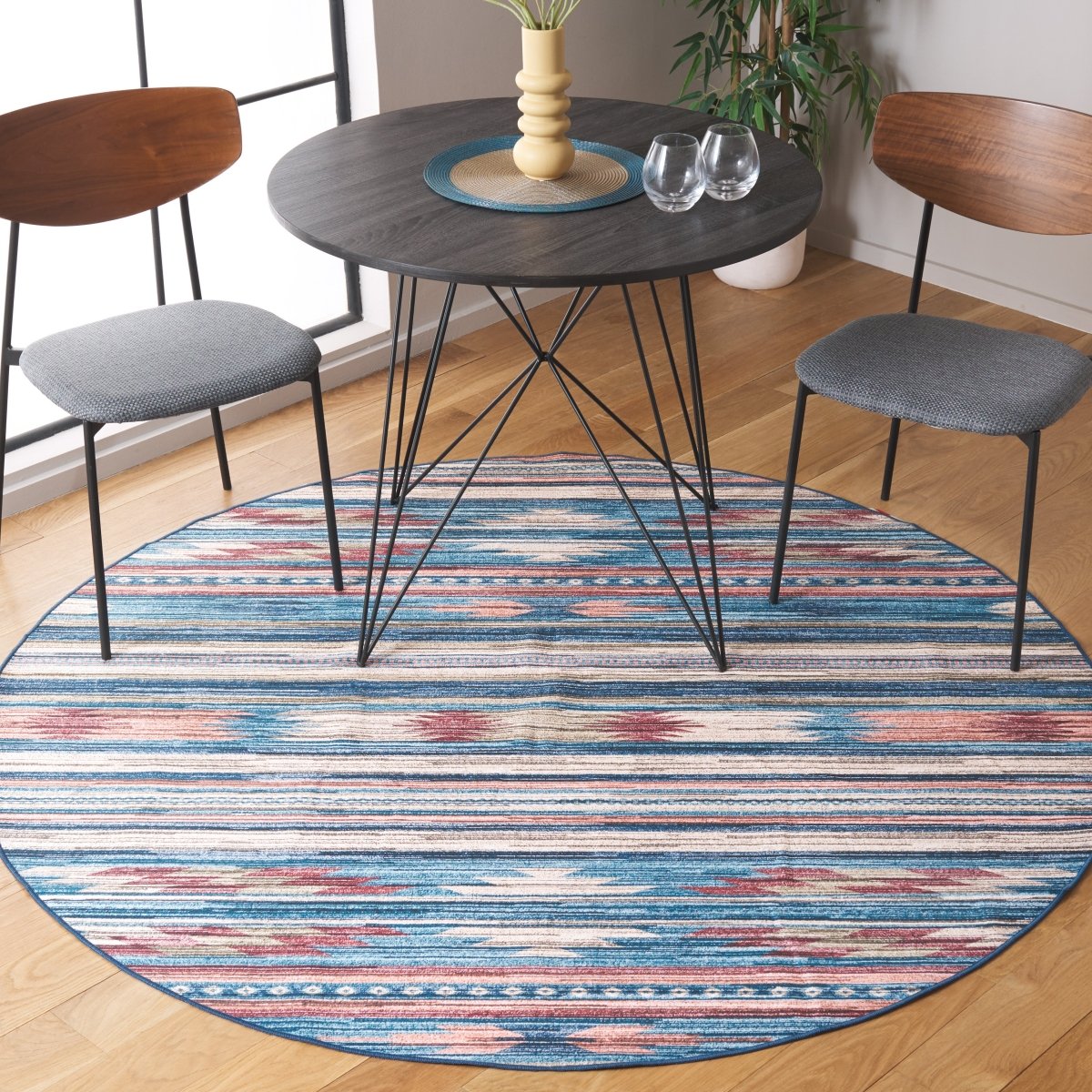 Safavieh Arizona Arz930M Blue/Rust Rug.
