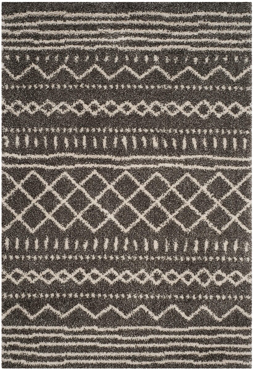 Safavieh Arizona Shag Asg741B Brown/Ivory Rug.