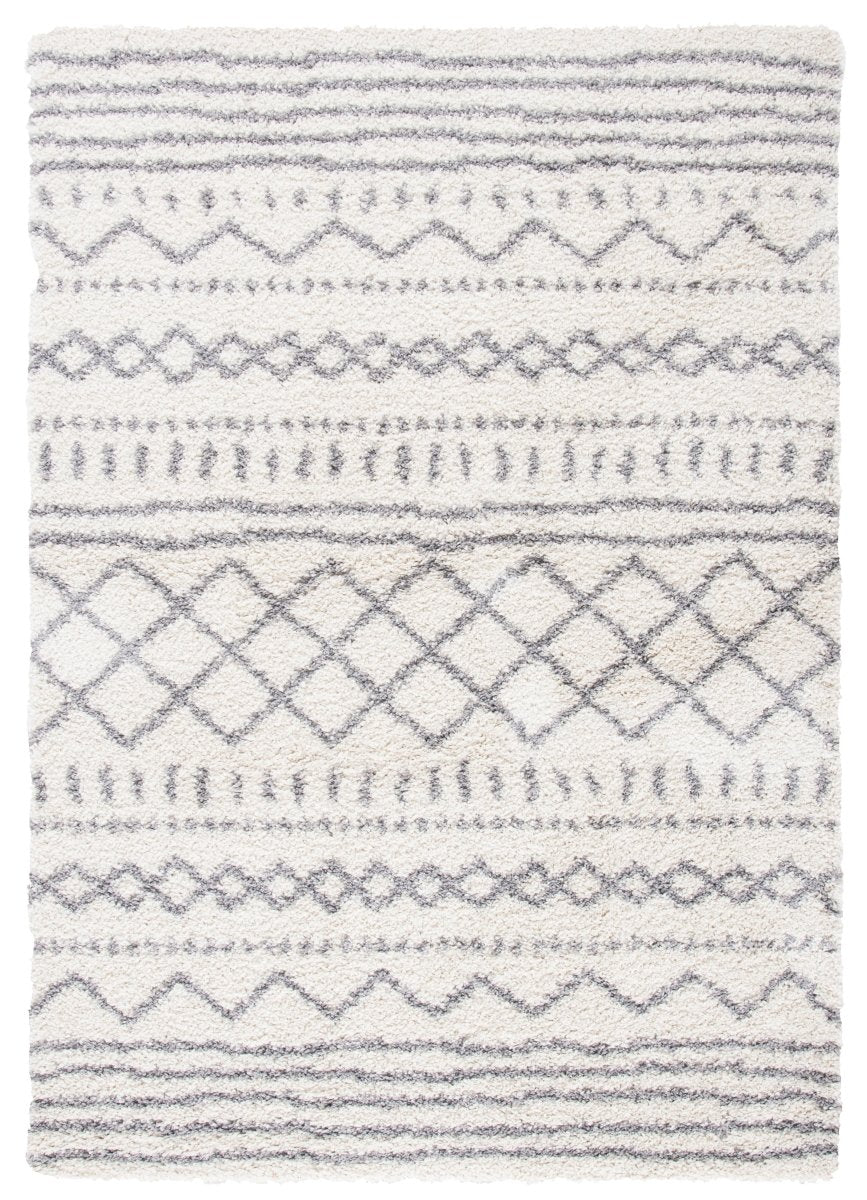 Safavieh Arizona Shag Asg741F Ivory/Grey Rug.