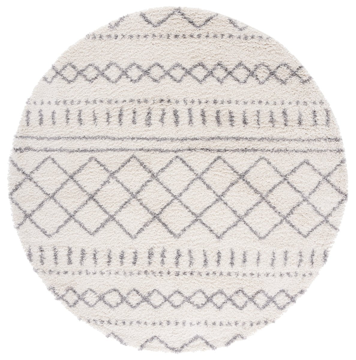 Safavieh Arizona Shag Asg741F Ivory/Grey Rug.