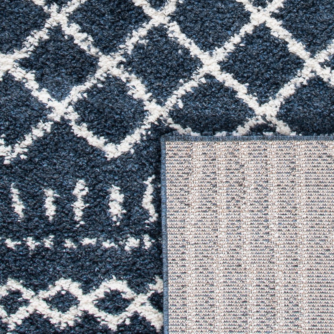 Safavieh Arizona Shag Asg741L Slate Blue/Ivory Rugs.