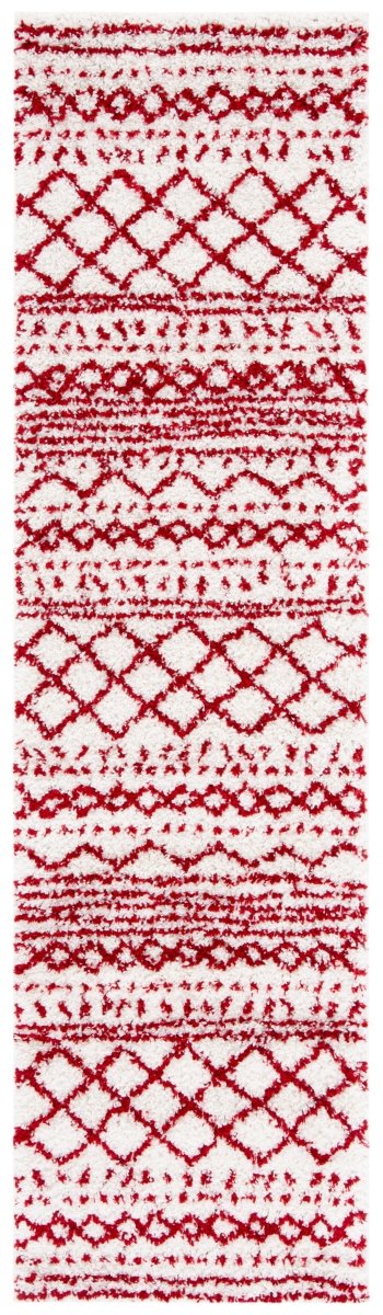 Safavieh Arizona Shag Asg741P Ivory/Red Rugs.
