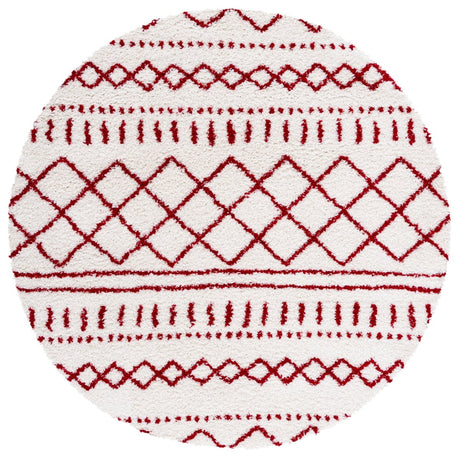 Safavieh Arizona Shag Asg741P Ivory/Red Rugs.