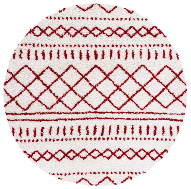 Safavieh Arizona Shag Asg741P Ivory/Red Rugs.