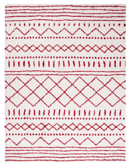 Safavieh Arizona Shag Asg741P Ivory/Red Rugs.