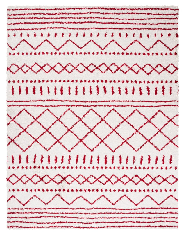 Safavieh Arizona Shag Asg741P Ivory/Red Rugs.