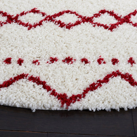 Safavieh Arizona Shag Asg741P Ivory/Red Rugs.
