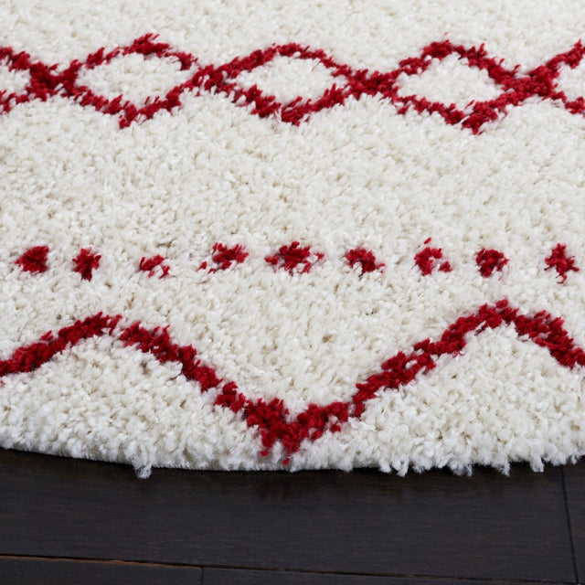 Safavieh Arizona Shag Asg741P Ivory/Red Rugs.