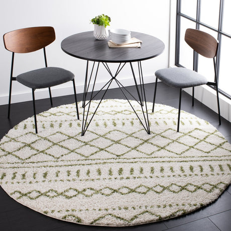Safavieh Arizona Shag Asg741Y Ivory/Green Rugs.