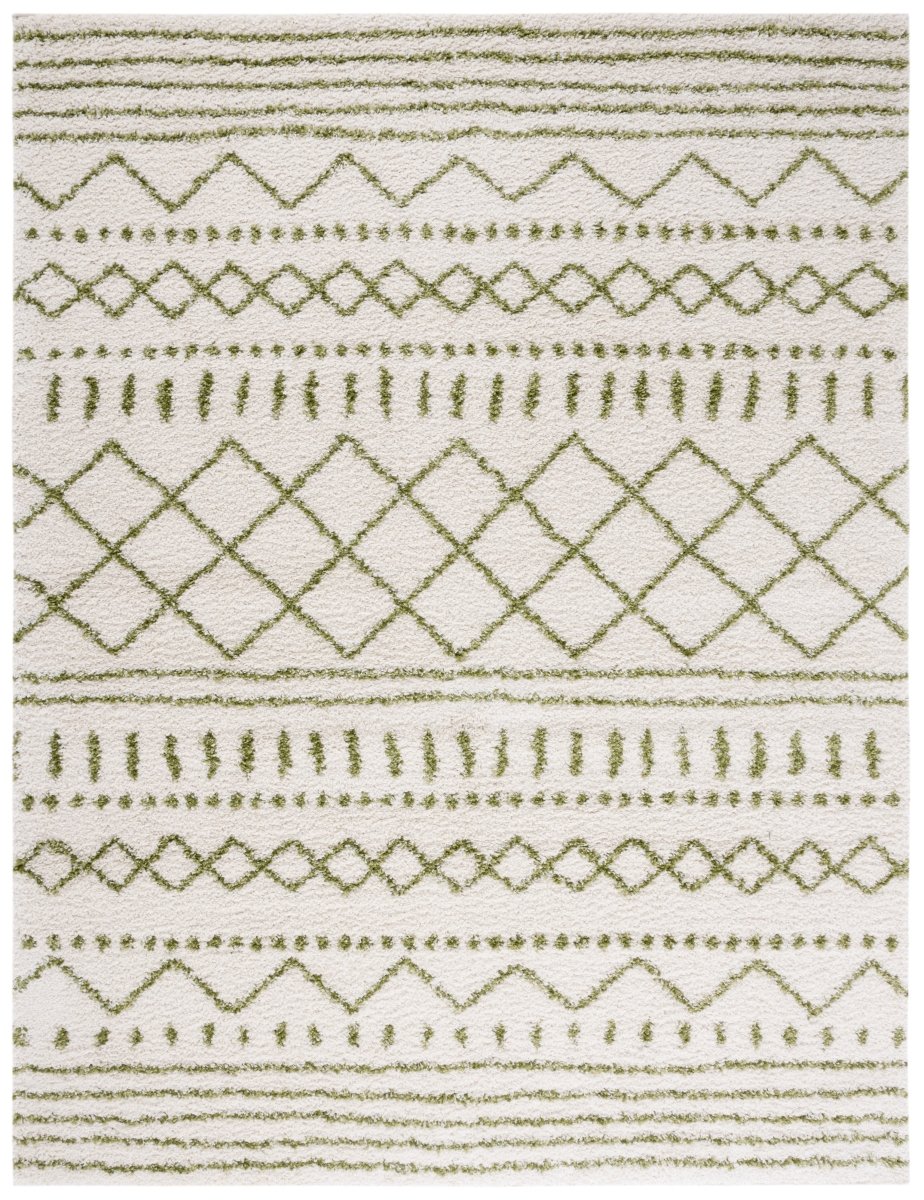 Safavieh Arizona Shag Asg741Y Ivory/Green Rugs.