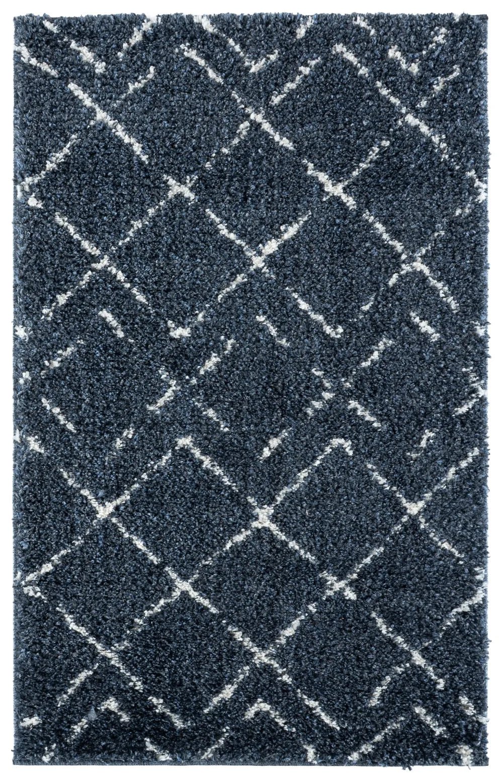 Safavieh Arizona Shag 3'-2" x 5'-0" Rug in Slate Blue / Ivory