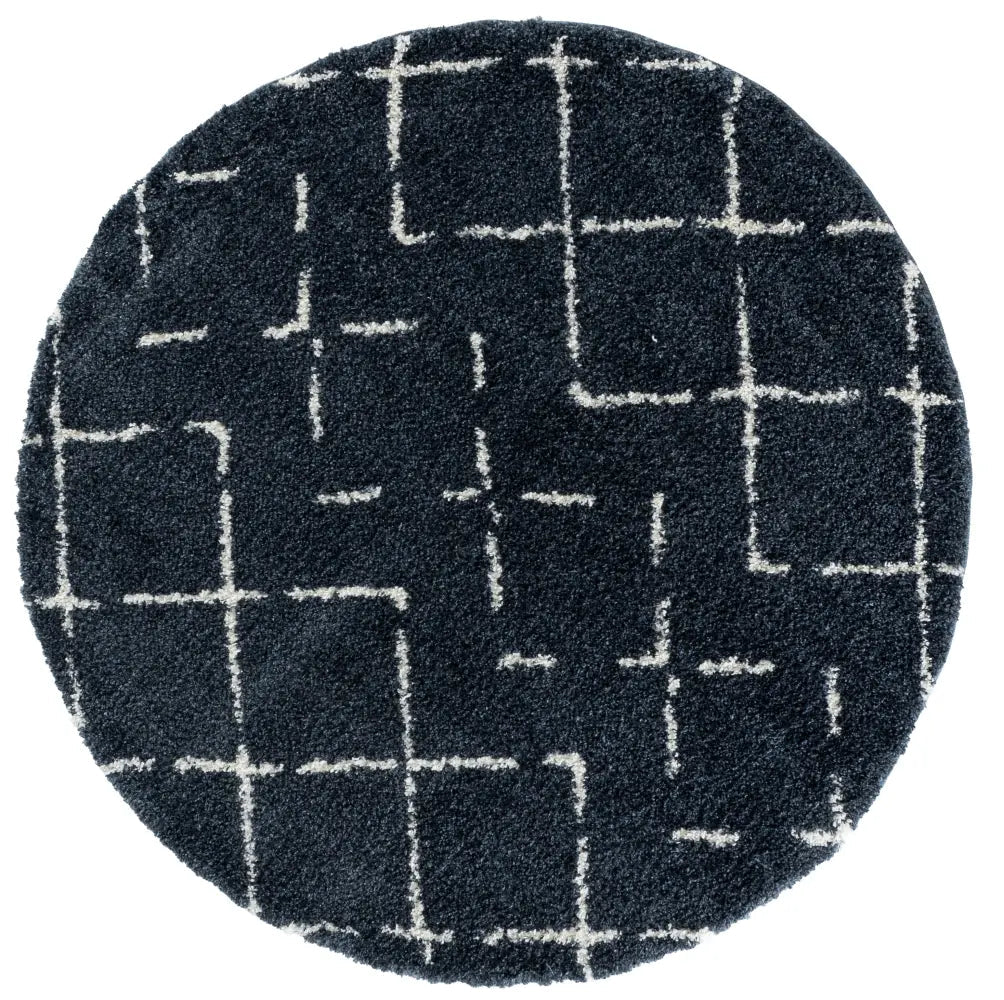 Safavieh Arizona Shag 6'-7" x 6'-7" Rug in Slate Blue / Ivory