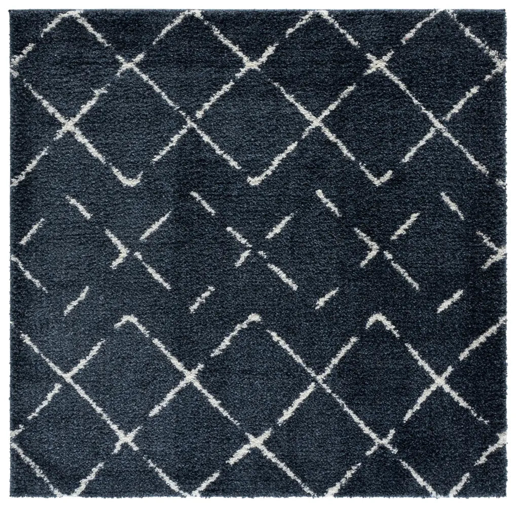 Safavieh Arizona Shag 6'-7" x 6'-7" Rug in Slate Blue / Ivory