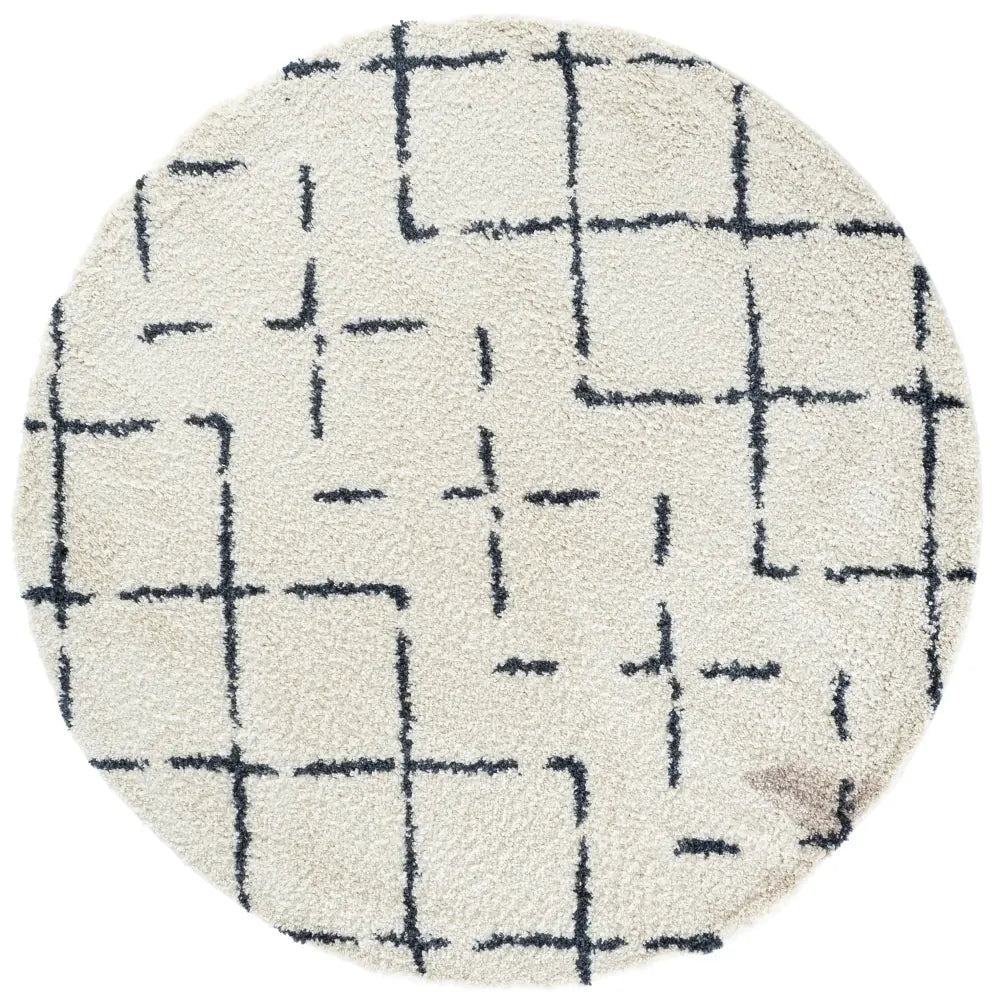 Safavieh Arizona Shag 6'-7" x 6'-7" Rug in Ivory / Slate
