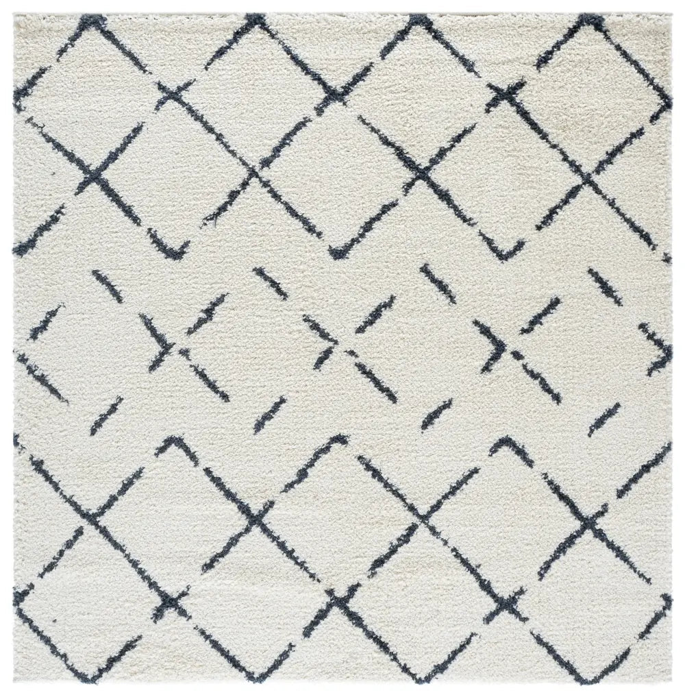 Safavieh Arizona Shag 6'-7" x 6'-7" Rug in Ivory / Slate