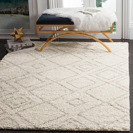 Safavieh Arizona Shag Asg744A Ivory/Beige Rug.