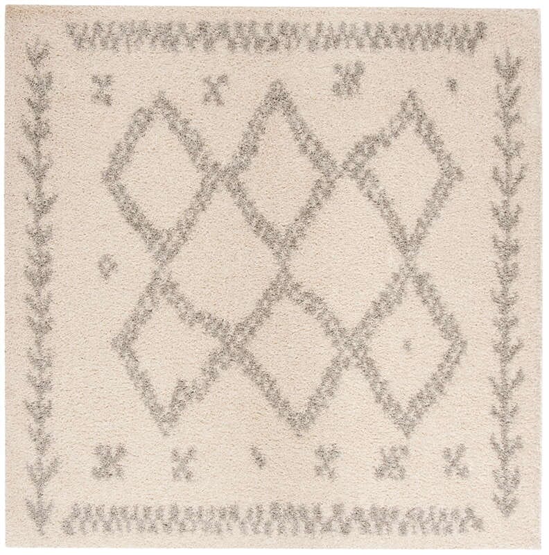 Safavieh Arizona Shag Asg749G Ivory / Grey Rugs.