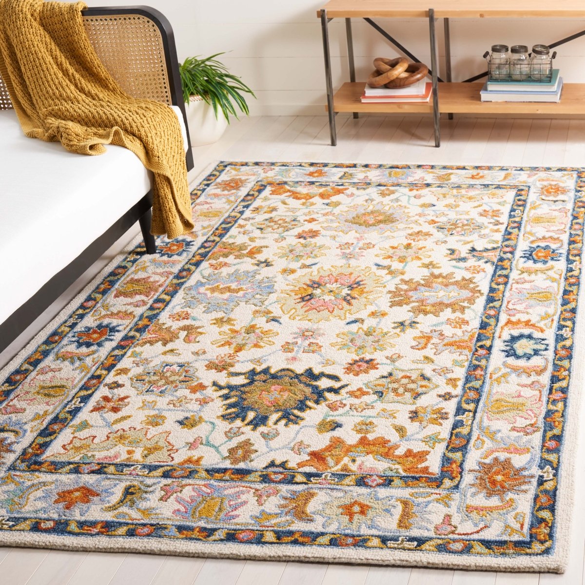 Safavieh Aspen Apn109A Ivory/Blue Rug.