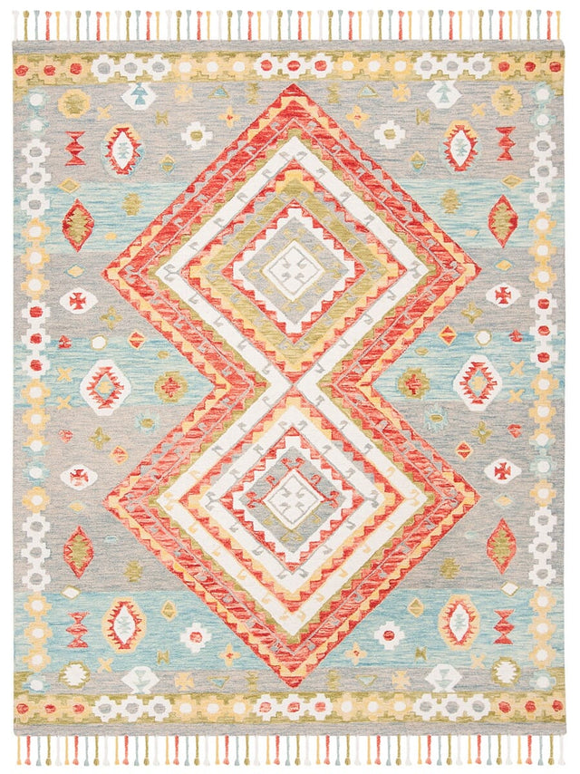 Safavieh Aspen Apn119F Grey/Red Rug.