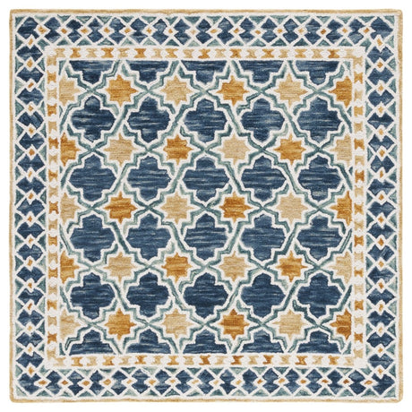 Safavieh Aspen Apn121N Navy/Yellow Rug.