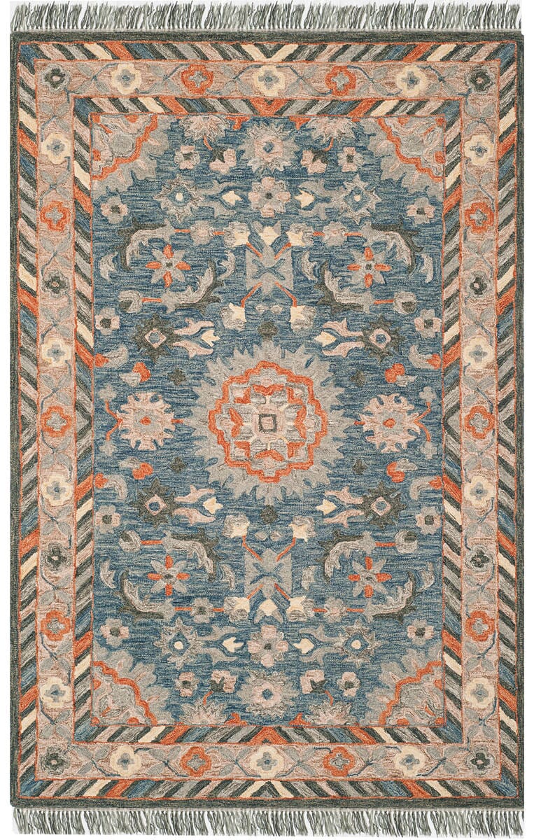 Safavieh Aspen Apn123A Blue/Rust Rug.