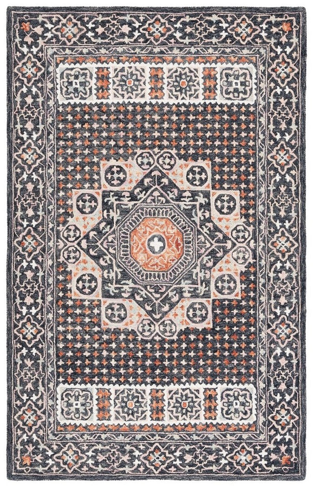 Safavieh Aspen Apn130Z Black/Rust Rug.