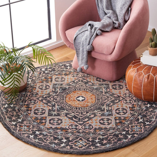 Safavieh Aspen Apn130Z Black/Rust Rug.