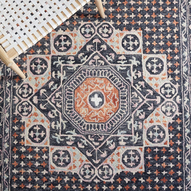 Safavieh Aspen Apn130Z Black/Rust Rug.