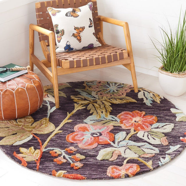 Safavieh Aspen Apn133H Charcoal/Orange Rug.