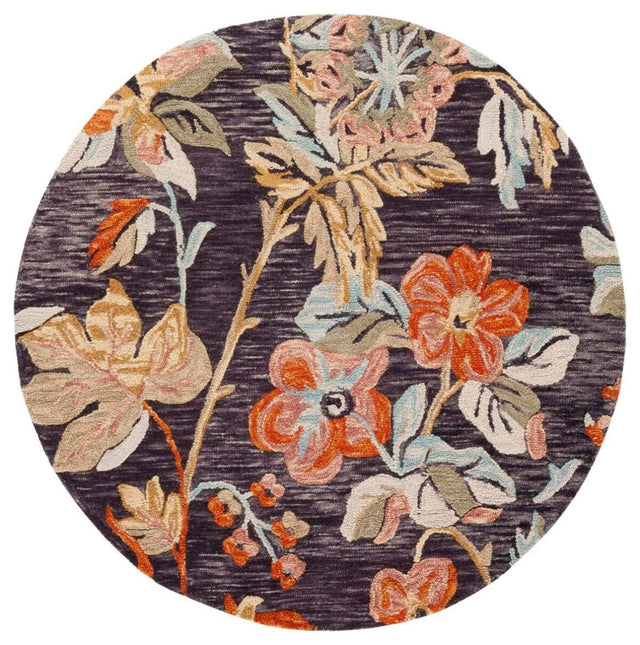 Safavieh Aspen Apn133H Charcoal/Orange Rug.