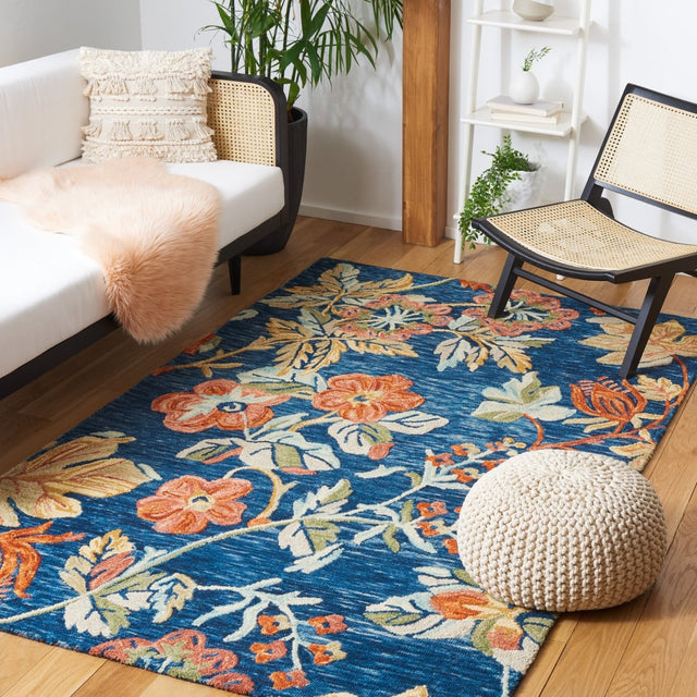 Safavieh Aspen Apn133M Blue/Orange Rug.