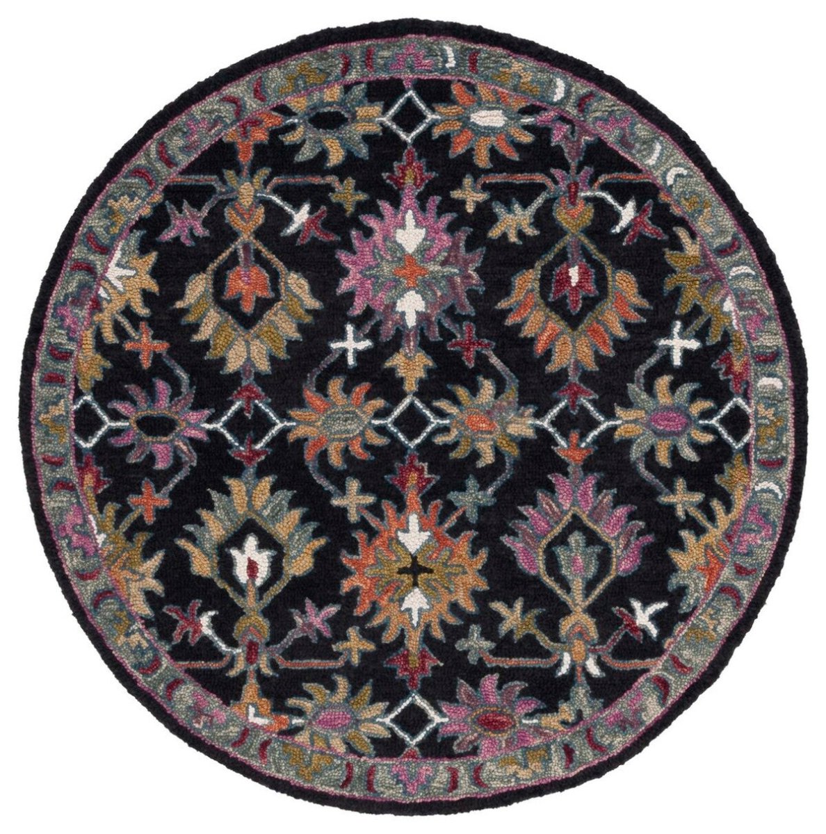 Safavieh Aspen Apn135Z Black/Pink Rug.