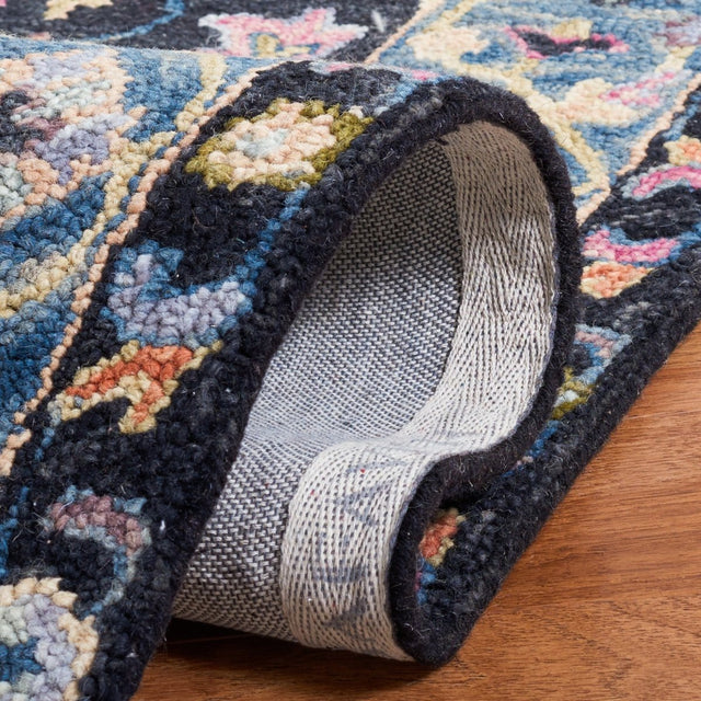 Safavieh Aspen Apn136Z Black/Light Blue Rug.