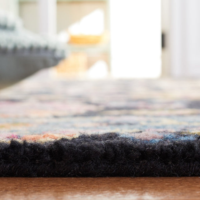 Safavieh Aspen Apn136Z Black/Light Blue Rug.