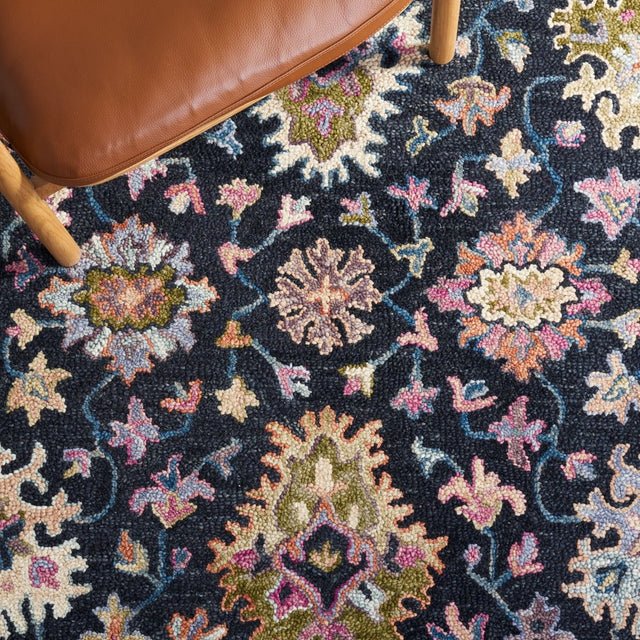 Safavieh Aspen Apn136Z Black/Light Blue Rug.