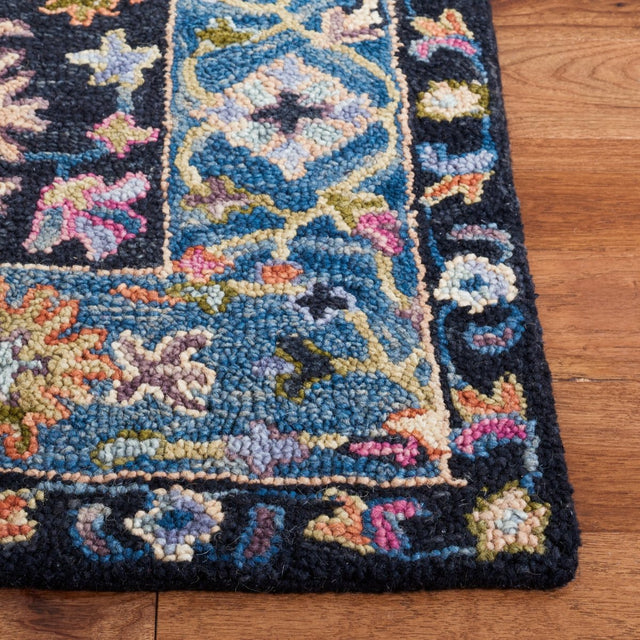 Safavieh Aspen Apn136Z Black/Light Blue Rug.