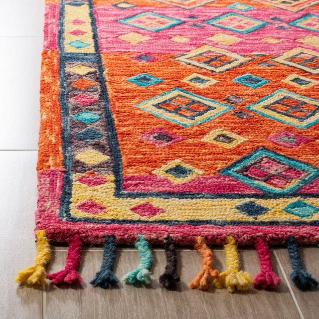 Safavieh Aspen Apn138A Orange/Fuchsia Rug.