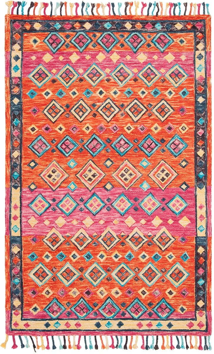 Safavieh Aspen Apn138A Orange/Fuchsia Rug.