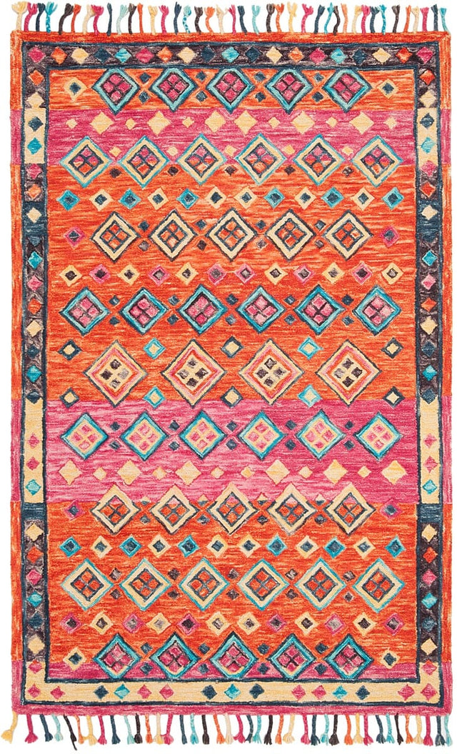 Safavieh Aspen Apn138A Orange/Fuchsia Rug.