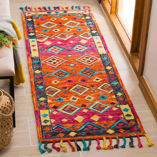 Safavieh Aspen Apn138A Orange/Fuchsia Rug.