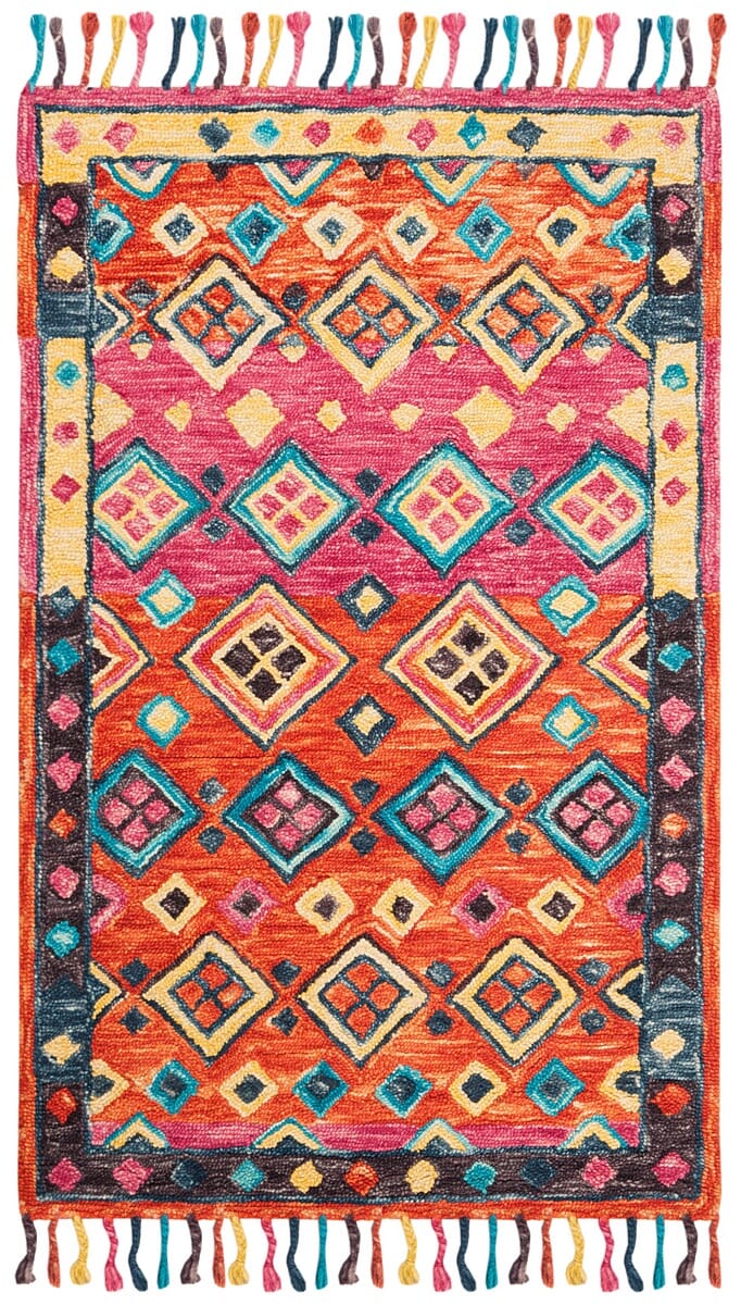 Safavieh Aspen Apn138A Orange/Fuchsia Rug.