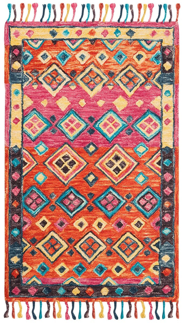 Safavieh Aspen Apn138A Orange/Fuchsia Rug.