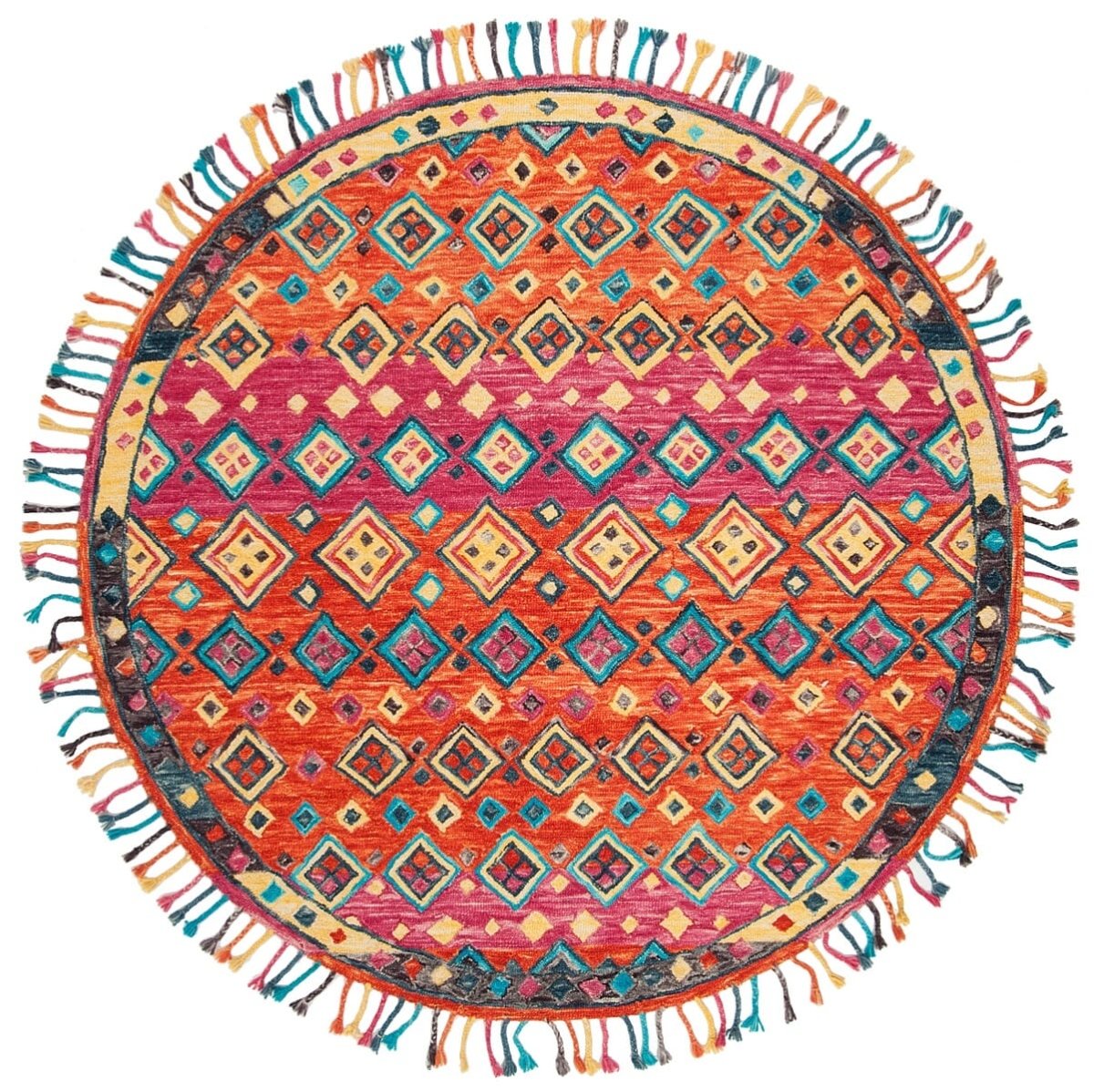 Safavieh Aspen Apn138A Orange/Fuchsia Rug.