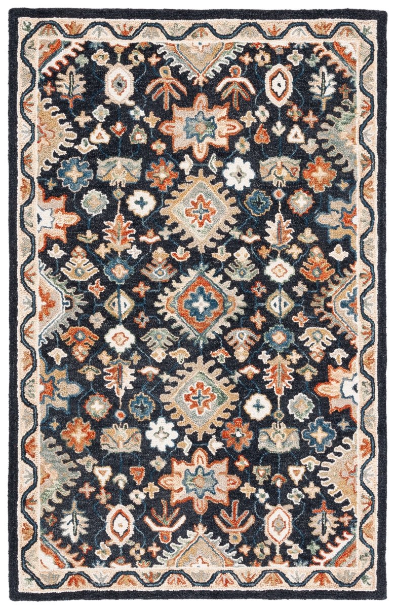 Safavieh Aspen Apn145Z Black/Rust Rug.